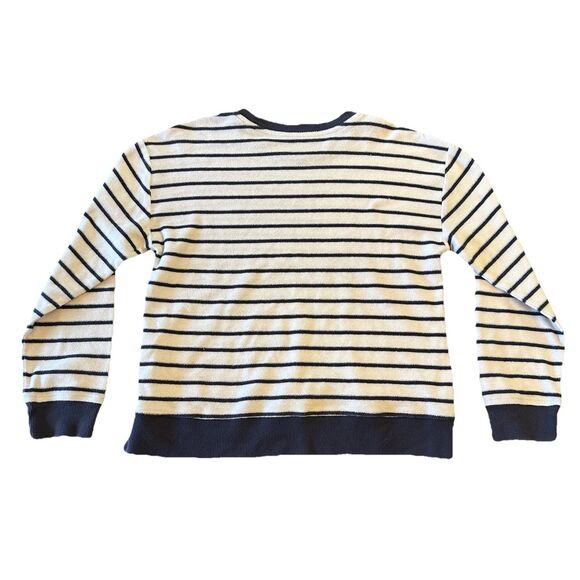 Vineyard Vines French Terry Striped Crewneck Pullover Sweater Size XL 18 - Picture 2 of 8